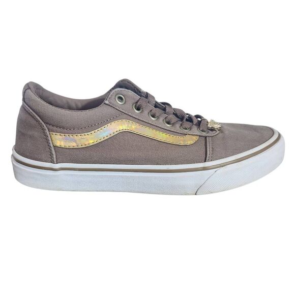 Vans Brown Women's Sneakers Size 8 Women's Vans with Butterfly Charm - Picture 1 of 10